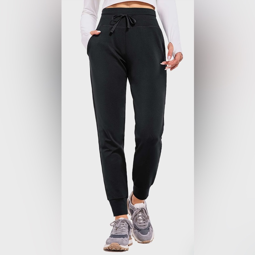 EUC Baleaf black fleece lined, pull on, thermal joggers women’s 2XL